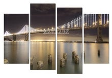 DIY diamond painting cross stitch bridge night scene 5D diamond embroidery full diamond mosaic painting crafts 4pcs / set 2024 - buy cheap