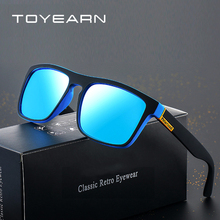 TOYEARN 2019, роскошные брендовые Дизайнерские мужские квадратные поляризационные солнцезащитные очки, мужские винтажные зеркальные солнцезащитные очки с покрытием для вождения 2024 - купить недорого
