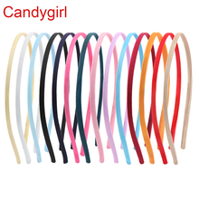 5mm 14pcs Candy Color Headdress Covered Hairbands Satin Headband Cute Hair Ribbon Hairband Girls Hair Accessories 2024 - buy cheap