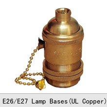 Vintage Edison Bulb Lamp Holder Copper Retro Antique Gold Zipper Switch Lamp Socket E26E27 UL Top Quality Pendant Lamp Bases 2PC 2024 - buy cheap