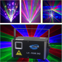 Mini proyector de modulación analógica, luz láser RGB de Iluminación láser para escenario, 2W, para fiesta 2024 - compra barato
