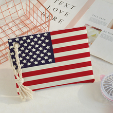 RAVIDINO Clutch Bag Fashion street bag in hand The national flag design Lady's Handbag Hemp Rope Beach Bags Bolsa Feminina 2024 - buy cheap