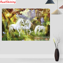 5D Diy Diamond Painting Cross Stitch full Square Diamond Embroidery unicorn picture for room Decor H1912 2024 - buy cheap