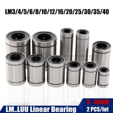 2pcs / lot Linear Bearing LM6UU 6mm linear ball bearing  any size for 3d printer parts LM8LUU cnc parts 2024 - buy cheap