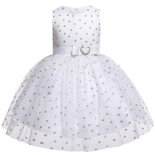 Детское белое платье для девочек модные платья для причастия, крещения для девочек от 1 до 6 лет, одежда для дня рождения, свадьбы 2024 - купить недорого
