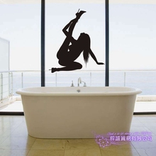 Etiqueta de la pared del cuerpo desnudo baño habitación carteles decorativos para el hogar vinilo pegatina chica Sexy etiqueta de la pared 2024 - compra barato