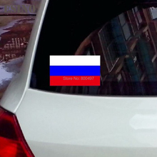 Decoración de estilo divertido para coche, pegatina reflectante con bandera rusa, pegatina de dibujos animados para carrocería y parachoques, vinilo de diseño creativo 2024 - compra barato