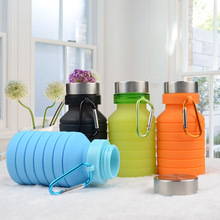 Taza plegable retráctil de silicona portátil, botella de agua plegable telescópica para viaje, Camping, deporte 2024 - compra barato