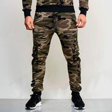 Calça de marca de alta qualidade camuflagem, calça elástica casual para ginástica, roupa para musculação, calça de moletom para corrida, 2020 2024 - compre barato