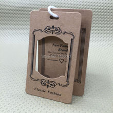 customize shape cutting labels/clothing kraft paper hang tags/garment printed tags/cardboard tags/clothing label/trademark/brand 2024 - buy cheap