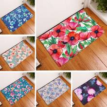 Doormat Suede Floral Flower Printed Floor Mat Home Decoration Outdoor Kitchen Mat Bathroom Carpet Bath Mat Toilet Rug 40x60cm 2024 - buy cheap