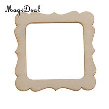 20pcs 50x50mm Square Wooden Shape Vintage DIY Wooden Frame Mini Photo Frame for Scrapbook Craft DIY Wind Chimes Home Decorations 2024 - buy cheap