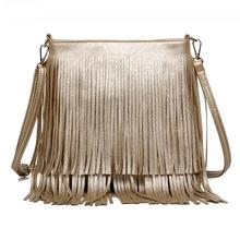 Fashion long Tassel Women Shoulder Bags  PU leather Handbag Golden Crossbody Bags for Women Messenger Bags bolsa franja 2024 - buy cheap