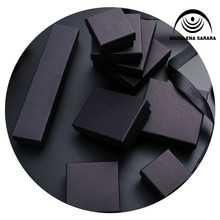 MADALENA SARARA-caja de papel Kraft para joyería, Color negro, varios tamaños, para pendientes, pulsera, collar, caja de regalo 2024 - compra barato