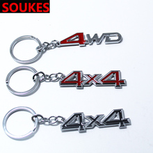 3D 4WD 4x4 Metal Car Keychain Ring Sticker Styling For Alfa Romeo 159 BMW E46 E39 E36 E90 M X1 X3 X5 X6 Audi A3 A6 C5 A4 B6 B8 2024 - buy cheap