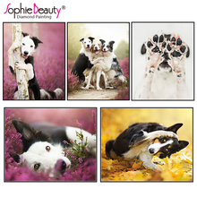 2018 Sophie Beauty Diy Diamond Painting Cross Stitch Mosaic Handcraft Embroidery New Fashion Oil Colorful Dogs Home Art Kits 2024 - buy cheap