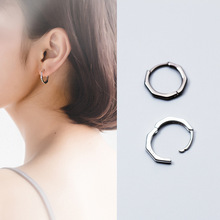 MloveAcc-pendientes de aro octagonales pequeños para mujer y niña, de Plata de Ley 925, joyería 2024 - compra barato