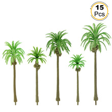15pcs Model Railway Model Coconut Trees Palm Tress Seabeach Layout OO/HO/TT/N/Z Scale YS04 2024 - buy cheap