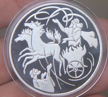 5 pcs  Jesus Bible story Ilya in the Cyclone silver plated Israel souvenir coin 2024 - buy cheap