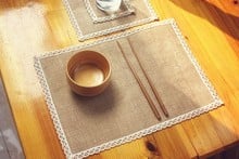 8pcs Natural jute burlap arming hot insulation place mat, Japanese-style table mat bowls mat coasters placemats literary doily 2024 - buy cheap