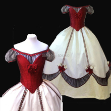 Vestido rojo de la reina María Antonieta, traje de guerra Civil, HL-298 2024 - compra barato