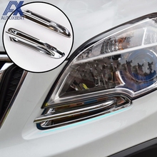 Хромированная накладка на передсветильник фару для Opel Vauxhall Mokka / Buick Encore, накладка на переднюю фару, декоративное формование 2012 2013 2014 2015 2016 2024 - купить недорого