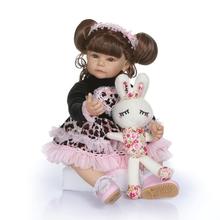 22"Handmade 52cm reborn Silicone vinyl Lifelike toddler Baby Bonecas bb reborn premium real touch princess doll hot sale toys 2024 - buy cheap