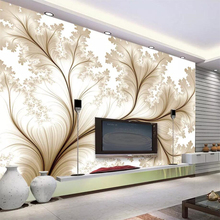 Beibehang-papel tapiz personalizado 3d, mural para sala de estar, dormitorio, restaurante, líneas simples florales, Fondo de Televisión 2024 - compra barato