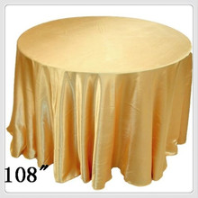 10pcs 108'' Round Satin wedding tablecloth  for Weddings round  table covers for party 2024 - buy cheap