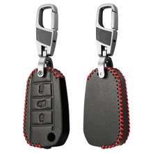 Новый дизайн брелок 3 кнопки дистанционного Fob протектор Кожаный чехол для ключей для Peugeot 508 408 308 208 2008 3008 4008 RCZ 2024 - купить недорого