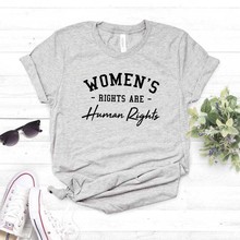 Женская футболка с надписью «Права человека», женская футболка, хлопковая Повседневная забавная футболка для девушек, топ, хипстерская футболка, Прямая поставка, NA-153 2024 - купить недорого