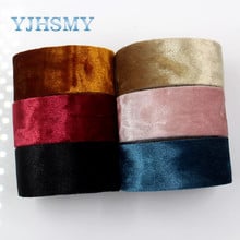 YJHSMY I-181103-85,2yards/lot,25mm Advanced material flannel ribbon DIY handmade bow headdress gift wrap wedding decoration 2024 - buy cheap