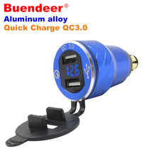 Buendeer 5V 3.6A Quick Charge 3.0 Dual USB Motorcycle Cigarette Lighter Socket For Ducati Multistrada Hella DIN Plug USB Adapter 2024 - buy cheap