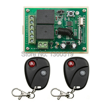Sistema de controle remoto sem fio dc12v 2ch rf, telescópico, transmissor e 1 receptor, portão universal