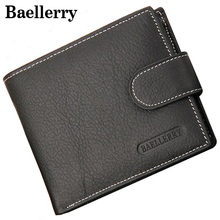 Baellerry Genuine Leather Men Wallets Purse Money Bag Fashion Male Wallet Card Holder Coin Purse Wallet Men Clutch Pocket MWS023 2024 - buy cheap