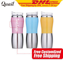 Quail 10pcs a Lot Stainless Steel Water Bottle Sport Kettle Gym Run Mountaineering Bottle Free Engraved Name/Logo/Text 2024 - buy cheap