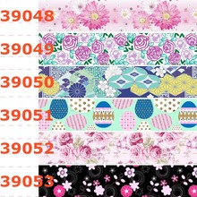 10yards - different sizes -Flowers pattern Grosgrain ribbon -beautiful flowers pattern printed ribbon 2024 - buy cheap