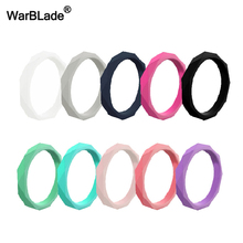 WarBLade 2019 New 3mm Diamand Shape Silicone Ring For Women Wedding Rings Hypoallergenic Crossfit Flexible Rubber Finger Ring 2024 - buy cheap