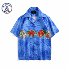 Мужская гавайская рубашка, мужская повседневная camisa masculina, пляжные рубашки с принтом, брендовая одежда с коротким рукавом, chemise homme 2024 - купить недорого