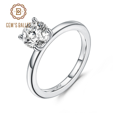 GEM'S BALLET 925 Sterling Silver 0.5Ct 5mm EF Color Moissanite Lab Diamond Solitaire Engagement Rings For Women Wedding 2024 - compre barato