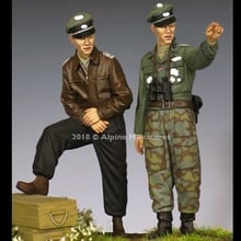 1/35, Officers 44-45 Set, Resin Model Soldier GK, World War II military theme, Unassembled and unpainted kit 2024 - buy cheap