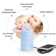 Crianças novas aquecedores de garrafa de alimentação capa aquecedor de carro usb garrafa de água saco de leite aquecedores recipiente de armazenamento sacos de alimentos portátil térmica 2024 - compre barato