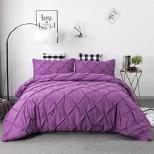 2/3 pcs Luxury Pinch Pleat Bedding Set For Bedroom Polyester Wrinkled Duvet Cover Pillowcases Single Queen King Sets No Filling 2024 - buy cheap