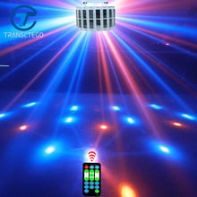 Светодиодная сценическая лампа TRANSCTEGO, лазерный свет DMX, 24 Вт, 14 режимов, 8 видов цветов, дискотека, DJ-бар, лампа для управления звуком, музыкальные сценические лампы 2024 - купить недорого