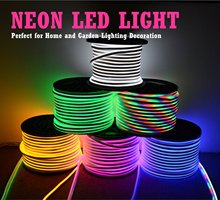 Fita de led rgb neon com controle remoto, 220v, 80leds/m, à prova d'água, flexível, faixa de led, ar livre, férias, decoração de casa