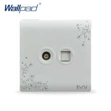 TV E Computador Tomada Venda Quente Wallpad Luxo Painel Interruptor da Tomada interruptor de Parede 86*86mm 10A 110 ~ 250 v 2024 - compre barato