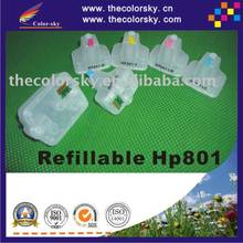 (RCH801) refillable ink cartridge for HP 801 Photosmart 8238 8250 8188 7288 6188 5188 HP801 free DHL 2024 - купить недорого