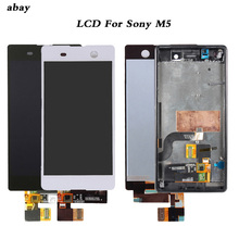 For Sony Xperia M5 LCD Display+Touch Screen Frame Digitizer Assembly E5603 E5606 E5653 E5633 For SONY M5 LCD Replace 5.0 inch 2024 - buy cheap