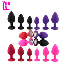 YUELV Unisex Silicone Anal Butt Plug Dildo Plated Anus Insert Stopper Anal Trainer Adult Sex Toys Products For Women Erotic Toys 2024 - buy cheap