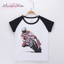 2019 Kids T-shirt For Children Motorcycle Racing Show Print O-Neck Cotton Boys Short T Shirts Baby Girls Clothes Tops Tee 3T-10T 2024 - buy cheap